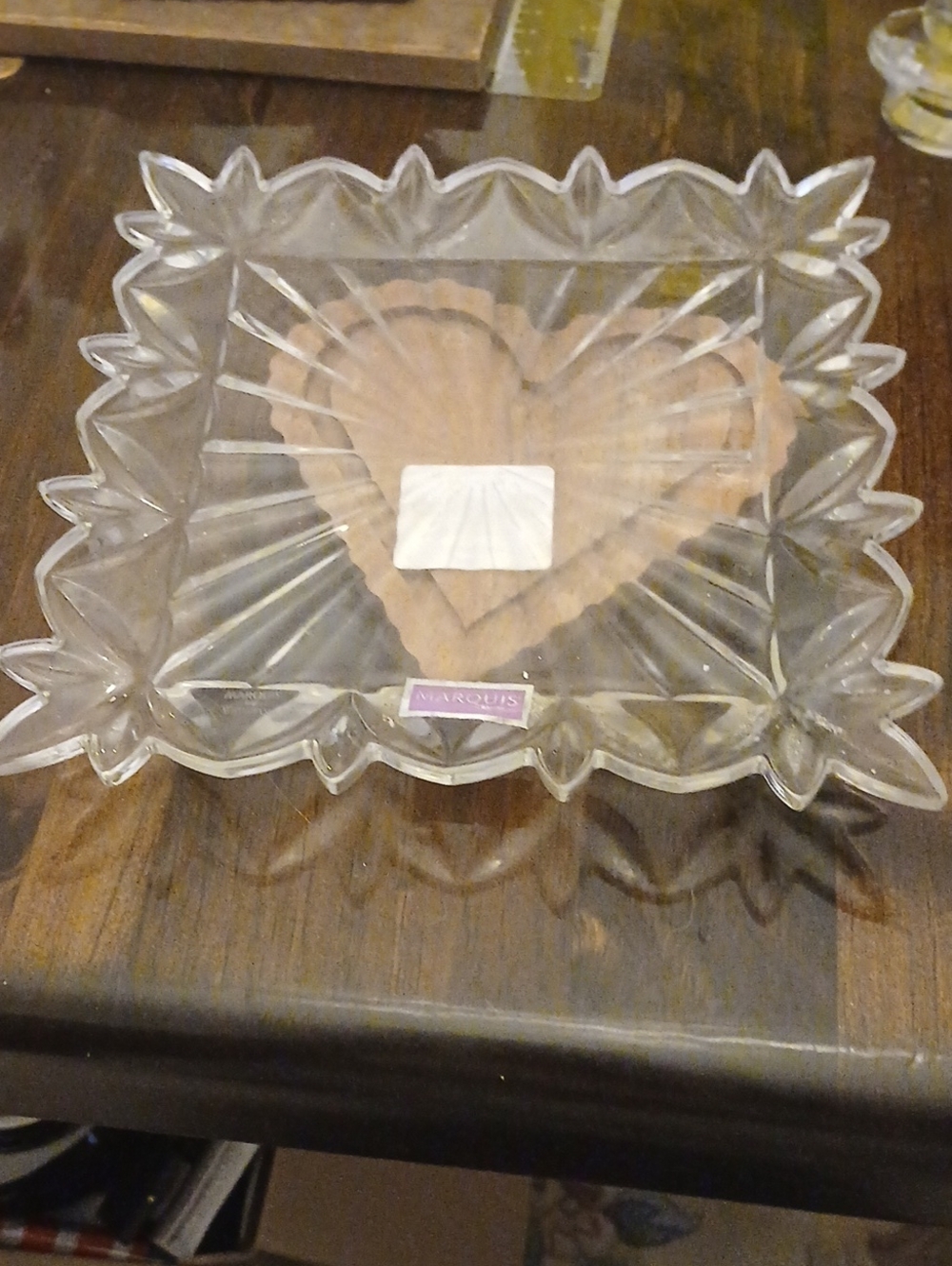 Vintage Waterford Marquise Clear Crystal Decorative Candy Dish Like New